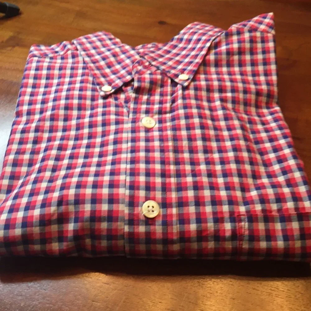 J Crew Gingham flex casual shirt NWOT